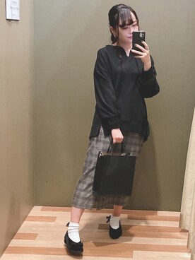 「cache cache（カシュ カシュ）のアイテム（トートバッグ）」を使った、ﾕﾂﾞﾂﾞｷさん（レディース・157cm）の秋コーディネート