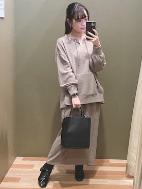 「cache cache（カシュ カシュ）のアイテム（バッグ）」を使った、ﾕﾂﾞﾂﾞｷさん（レディース・157cm）の秋コーディネート