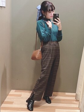「COACH（コーチ）のアイテム（アクセサリー）」を使った、ﾕﾂﾞﾂﾞｷさん（レディース・157cm）の秋コーディネート