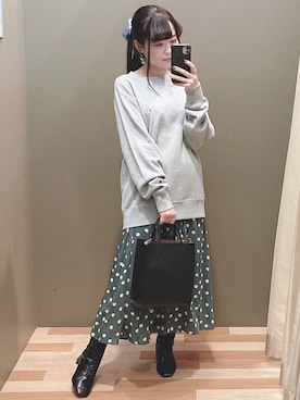 「cache cache（カシュ カシュ）のアイテム」を使った、ﾕﾂﾞﾂﾞｷさん（レディース・157cm）の秋コーディネート