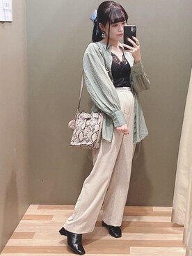 「COACH（コーチ）のアイテム（リング）」を使った、ﾕﾂﾞﾂﾞｷさん（レディース・157cm）の秋コーディネート