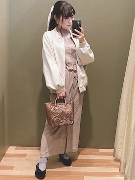 「koe（コエ）のアイテム」を使った、ﾕﾂﾞﾂﾞｷさん（レディース・157cm）の秋コーディネート