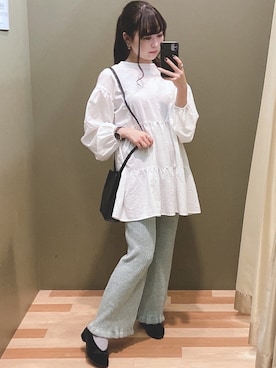 「RAY CASSIN（レイカズン）のアイテム（パンツ）」を使った、ﾕﾂﾞﾂﾞｷさん（レディース・157cm）の秋コーディネート