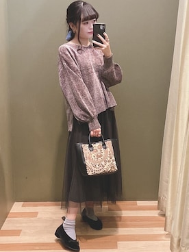 「COACH（コーチ）のアイテム（アクセサリー）」を使った、ﾕﾂﾞﾂﾞｷさん（レディース・157cm）の秋コーディネート