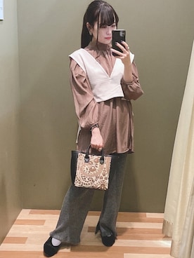 「RAY CASSIN（レイカズン）のアイテム（パンツ）」を使った、ﾕﾂﾞﾂﾞｷさん（レディース・157cm）の秋コーディネート