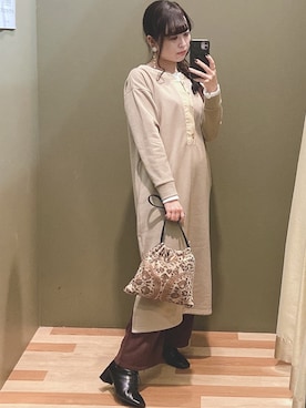 「COACH（コーチ）のアイテム（リング）」を使った、ﾕﾂﾞﾂﾞｷさん（レディース・157cm）の秋コーディネート