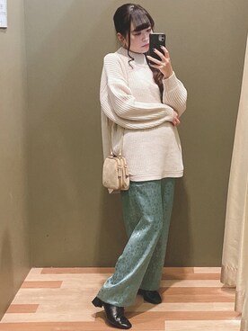 「Sugar spoon（シュガースプーン）のアイテム（ニット/セーター）」を使った、ﾕﾂﾞﾂﾞｷさん（レディース・157cm）の秋コーディネート