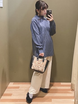 「COACH（コーチ）のアイテム（リング）」を使った、ﾕﾂﾞﾂﾞｷさん（レディース・157cm）の秋コーディネート