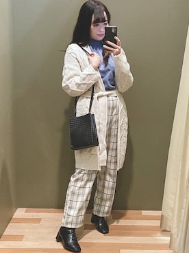 「RAY CASSIN（レイカズン）のアイテム（トップス）」を使った、ﾕﾂﾞﾂﾞｷさん（レディース・157cm）の秋コーディネート