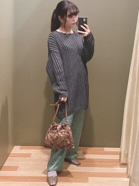 「COACH（コーチ）のアイテム（リング）」を使った、ﾕﾂﾞﾂﾞｷさん（レディース・157cm）の秋コーディネート