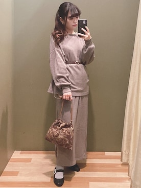 「COACH（コーチ）のアイテム（リング）」を使った、ﾕﾂﾞﾂﾞｷさん（レディース・157cm）の秋コーディネート