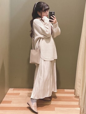 「COACH（コーチ）のアイテム（リング）」を使った、ﾕﾂﾞﾂﾞｷさん（レディース・157cm）の秋コーディネート