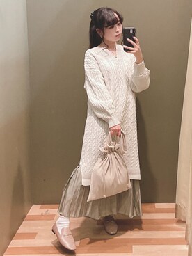 「COACH（コーチ）のアイテム（リング）」を使った、ﾕﾂﾞﾂﾞｷさん（レディース・157cm）の秋コーディネート