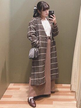 「ELENCARE DUE（エレンカーレデュエ）のアイテム（その他アウター）」を使った、ﾕﾂﾞﾂﾞｷさん（レディース・157cm）の秋コーディネート