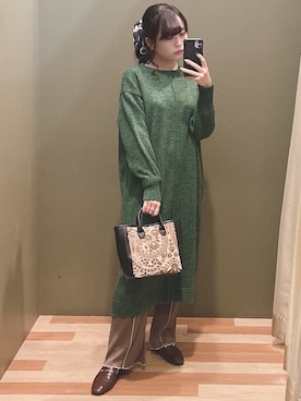 「COACH（コーチ）のアイテム（アクセサリー）」を使った、ﾕﾂﾞﾂﾞｷさん（レディース・157cm）の秋コーディネート