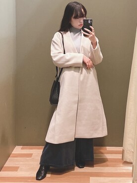 「ELENCARE DUE（エレンカーレデュエ）のアイテム（その他アウター）」を使った、ﾕﾂﾞﾂﾞｷさん（レディース・157cm）の秋コーディネート