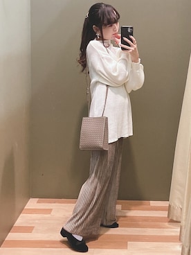 「ANEMONE（アネモネ）のアイテム（その他ヘアアクセサリー）」を使った、ﾕﾂﾞﾂﾞｷさん（レディース・157cm）の秋コーディネート