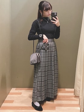 「Green　Parks（グリーンパークス）のアイテム（ニット/セーター）」を使った、ﾕﾂﾞﾂﾞｷさん（レディース・157cm）の秋コーディネート