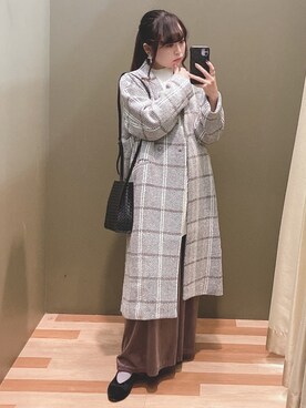 「ELENCARE DUE（エレンカーレデュエ）のアイテム（その他アウター）」を使った、ﾕﾂﾞﾂﾞｷさん（レディース・157cm）の秋コーディネート