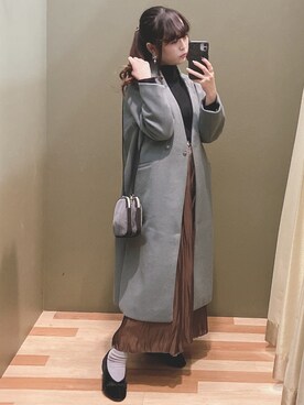 「ELENCARE DUE（エレンカーレデュエ）のアイテム（その他アウター）」を使った、ﾕﾂﾞﾂﾞｷさん（レディース・157cm）の秋コーディネート