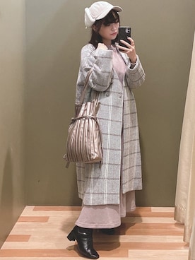 「ELENCARE DUE（エレンカーレデュエ）のアイテム（その他アウター）」を使った、ﾕﾂﾞﾂﾞｷさん（レディース・157cm）の秋コーディネート