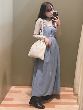 「COACH（コーチ）のアイテム（リング）」を使った、ﾕﾂﾞﾂﾞｷさん（レディース・157cm）の秋コーディネート