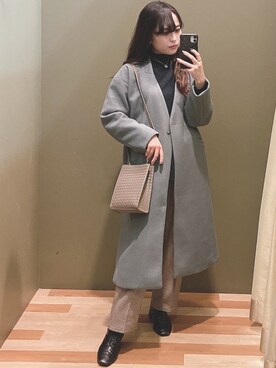 「ELENCARE DUE（エレンカーレデュエ）のアイテム（その他アウター）」を使った、ﾕﾂﾞﾂﾞｷさん（レディース・157cm）の秋コーディネート