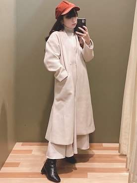 「ELENCARE DUE（エレンカーレデュエ）のアイテム（その他アウター）」を使った、ﾕﾂﾞﾂﾞｷさん（レディース・157cm）の秋コーディネート