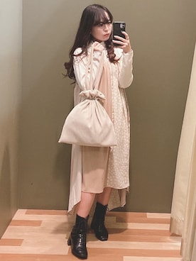 「COACH（コーチ）のアイテム（リング）」を使った、ﾕﾂﾞﾂﾞｷさん（レディース・157cm）の秋コーディネート