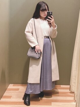 「ELENCARE DUE（エレンカーレデュエ）のアイテム（その他アウター）」を使った、ﾕﾂﾞﾂﾞｷさん（レディース・157cm）の秋コーディネート