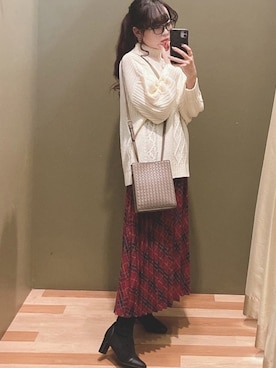 「COACH（コーチ）のアイテム（リング）」を使った、ﾕﾂﾞﾂﾞｷさん（レディース・157cm）の秋コーディネート