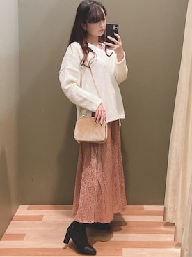 「COACH（コーチ）のアイテム（アクセサリー）」を使った、ﾕﾂﾞﾂﾞｷさん（レディース・157cm）の冬コーディネート