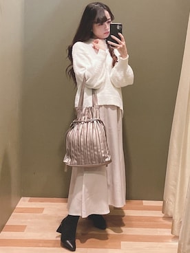 「COACH（コーチ）のアイテム（リング）」を使った、ﾕﾂﾞﾂﾞｷさん（レディース・157cm）の冬コーディネート