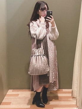 「COACH（コーチ）のアイテム（リング）」を使った、ﾕﾂﾞﾂﾞｷさん（レディース・157cm）の冬コーディネート
