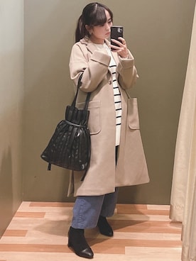 「COACH（コーチ）のアイテム（リング）」を使った、ﾕﾂﾞﾂﾞｷさん（レディース・157cm）の冬コーディネート