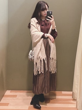 「COACH（コーチ）のアイテム（リング）」を使った、ﾕﾂﾞﾂﾞｷさん（レディース・157cm）の冬コーディネート