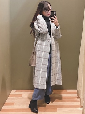 「ELENCARE DUE（エレンカーレデュエ）のアイテム（その他アウター）」を使った、ﾕﾂﾞﾂﾞｷさん（レディース・157cm）の冬コーディネート