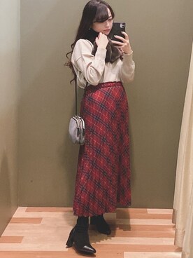 「COACH（コーチ）のアイテム（リング）」を使った、ﾕﾂﾞﾂﾞｷさん（レディース・157cm）の冬コーディネート