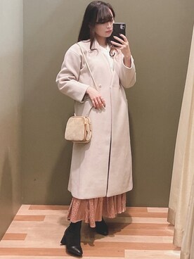 「ELENCARE DUE（エレンカーレデュエ）のアイテム（その他アウター）」を使った、ﾕﾂﾞﾂﾞｷさん（レディース・157cm）の冬コーディネート