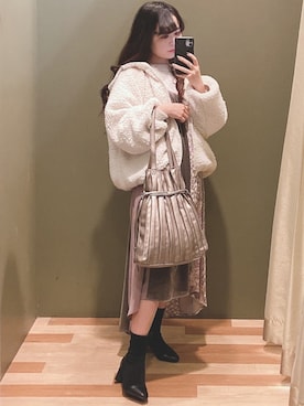 「Sugar spoon（シュガースプーン）のアイテム」を使った、ﾕﾂﾞﾂﾞｷさん（レディース・157cm）の冬コーディネート