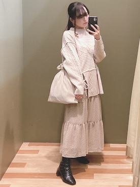 「RAY CASSIN FAVORI（レイカズンフェバリ）のアイテム」を使った、ﾕﾂﾞﾂﾞｷさん（レディース・157cm）の冬コーディネート