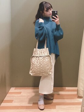 「Green　Parks（グリーンパークス）のアイテム（パンプス）」を使った、ﾕﾂﾞﾂﾞｷさん（レディース・157cm）の冬コーディネート