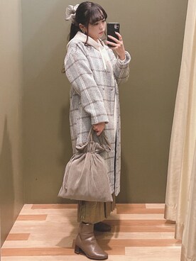 「ELENCARE DUE（エレンカーレデュエ）のアイテム（その他アウター）」を使った、ﾕﾂﾞﾂﾞｷさん（レディース・157cm）の冬コーディネート