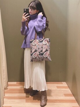 「冬休み」｜ﾕﾂﾞﾂﾞｷさん（レディース・157cm）の冬コーディネート