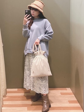 ユヅヅキさん(レディース・157cm)の冬コーディネート