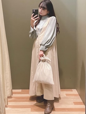 「ELENCARE DUE（エレンカーレデュエ）のアイテム」を使った、ﾕﾂﾞﾂﾞｷさん（レディース・157cm）の冬コーディネート