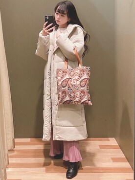 「Petit fleur（プチフルール）のアイテム」を使った、ﾕﾂﾞﾂﾞｷさん（レディース・157cm）の冬コーディネート