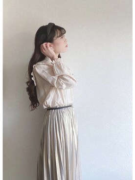 「ラメスカート」｜「アイテム（その他）」を使った、ﾕﾂﾞﾂﾞｷさん（レディース・157cm）の冬コーディネート