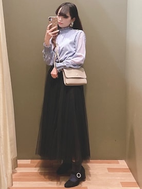 「Legato Largo（レガートラルゴ）のアイテム」を使った、ﾕﾂﾞﾂﾞｷさん（レディース・157cm）の冬コーディネート