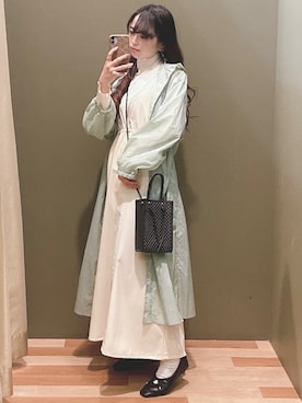 「SLURR（スラ―）のアイテム（モッズコート）」を使った、ﾕﾂﾞﾂﾞｷさん（レディース・157cm）の冬コーディネート